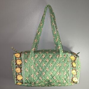 Vera Bradley Green and Yellow Quilted Shoulder Bag
